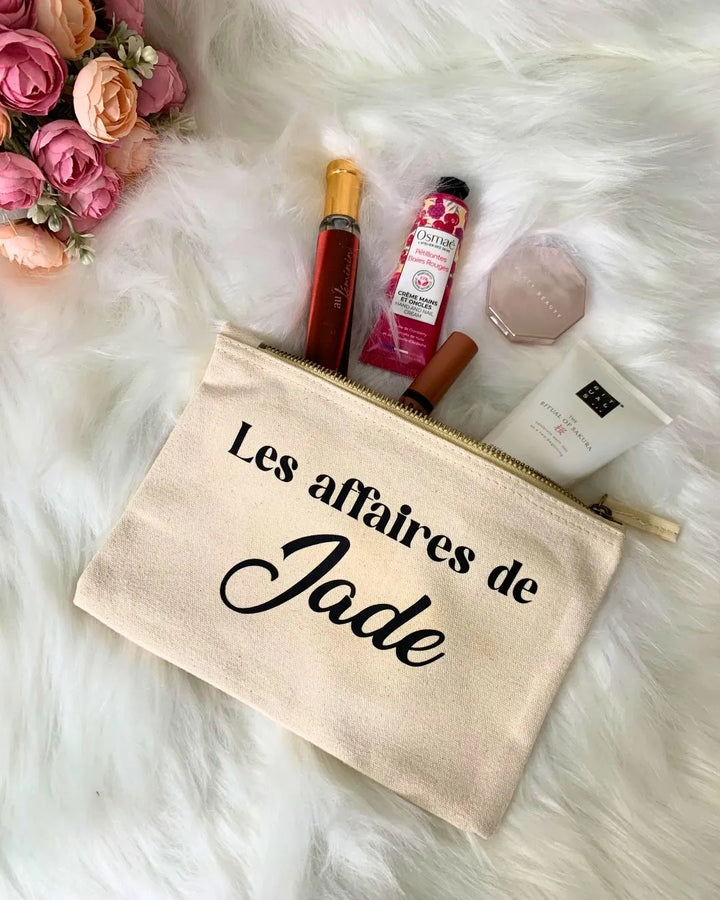 Pochette en coton personnalisée Prénom